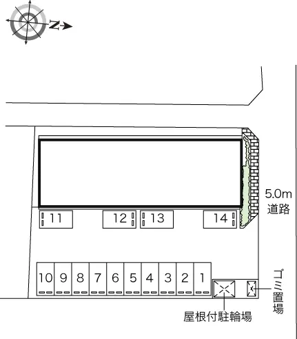 ★手数料０円★岐阜市六条東２丁目　月極駐車場（LP）